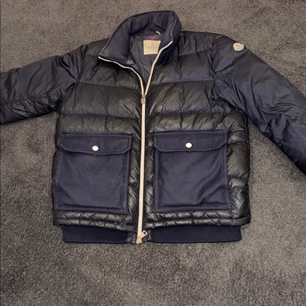 Moncler Men's navy and Dark Blue Puffer Jacket